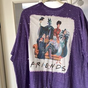 Purple Graphic T-Shirt with Villains Design Disney Villian’s
